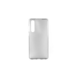 Fényes szélű matt szilikontok Huawei P30 fekete