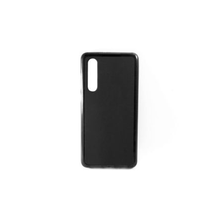 Huawei P30 Fényes Szélű Szilikon Tok fekete