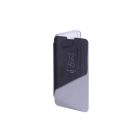 Clear view Samsung Galaxy S10E G970F oldalra nyíló tok ezüst