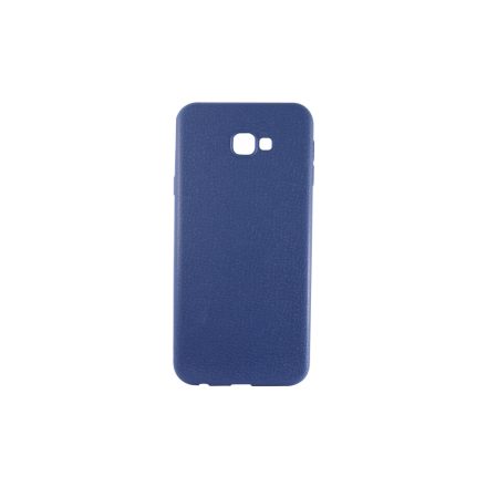 Bőrmintás TPU telefontok Samsung Galaxy J4 Plus (2018) J415 sötétkék