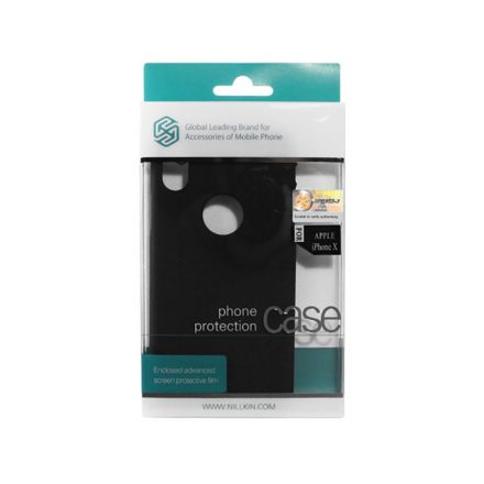 Nillkin Frosted Armor Lyukas iPhone X/XS Plexi Tok (+ átlátszó Védőfólia) fekete