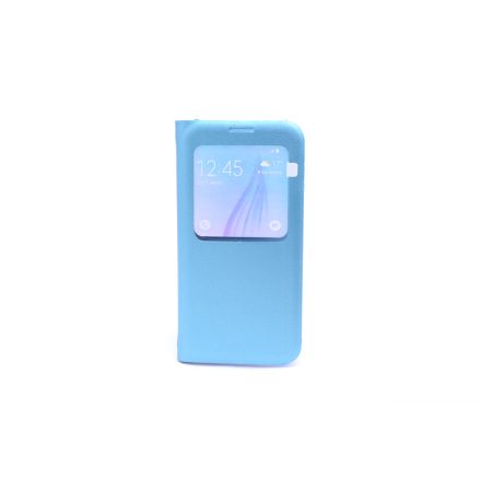 Oldalra nyíló ablakos telefontok Samsung Galaxy S6 G920 S-View világoskék