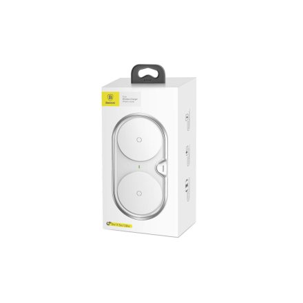 Baseus Plastic Style Dual Wireless Gyorstöltő fehér