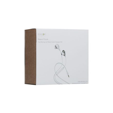 Vezetékes fülhallgató, headset 3,5 mm-es Jack csatlakozóval Baseus Encok H10 Dual Moving-Coil fehér