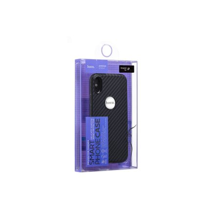 TPU telefontok karbon mintával  iPhone XS Max 0,8 mm Hoco Delicate Carbon fekete