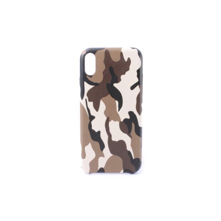 TPU telefontok iPhone XS Max terepmintás barna