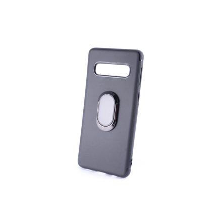 TPU telefontok Samsung Galaxy S10 G973F Magnetic + Ovalring fekete