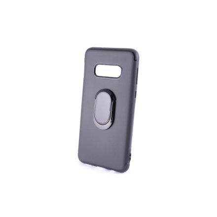TPU telefontok tartógyűrűvel Samsung Galaxy S10E G970F Magnetic + Ovalring fekete
