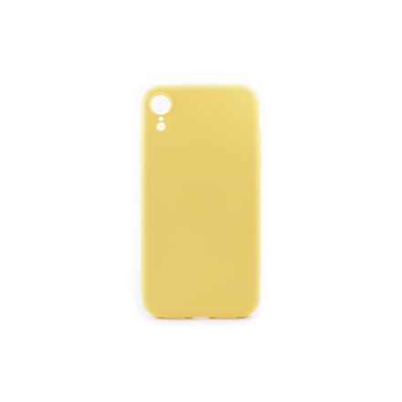 TJ iPhone XR Gumis TPU Műanyagtok Tok Sárga