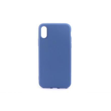 TJ iPhone XS Max Gumis TPU Műanyagtok Tok Sötétkék