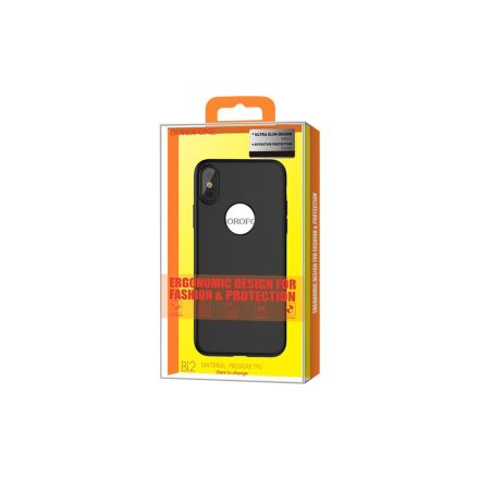 TPU telefontok iPhone X/XS Borofone Bi2 Genfeel 0,8 mm vastag fekete
