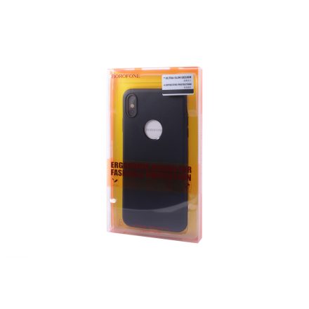 TPU telefontok iPhone XS Max Borofone Bi2 Genfeel 0,8 mm vastag fekete