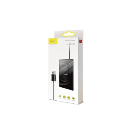 Baseus Card Ultra-Thin Wx01B-01 Asztali Wireless Gyorstöltő 15W fekete