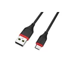 Töltő és adatkábel USB/Micro-USB csatlakozóval 2A 1 méter Borofone BX17 Enjoy fekete