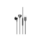 Vezetékes fülhallgató, headset Type-C csatlakozóval Usams Digital Signal EP-35 fekete