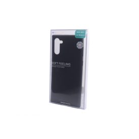 Samsung Note 10 Mercury Soft Feeling fekete TPU gumis tok