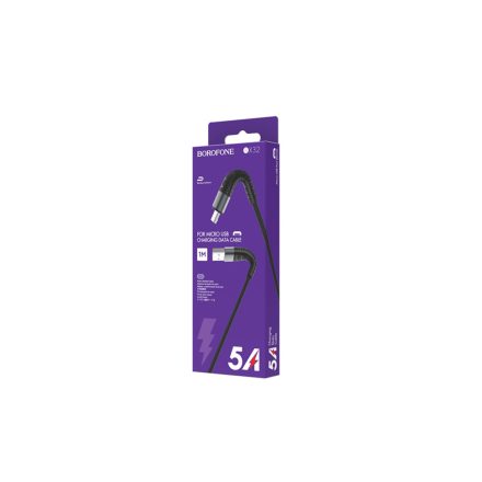 Töltő és adatkábel USB/Micro-USB csatlakozóval 2A 1 méter Borofone BX32 Munificent fekete