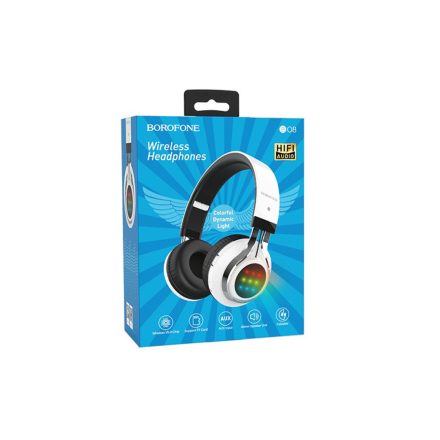 Bluetooth fejhallgató, stereo headset Borofone BO8 Love Song fehér