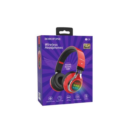 Bluetooth fejhallgató, headset Borofone BO8 Love Song piros