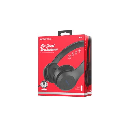 Bluetooth fejhallgató, stereo headset Borofone BO5 Broad fekete