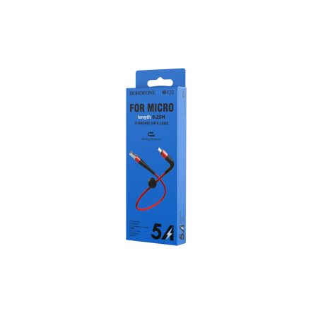 Töltő és adatkábel USB/Micro-USB csatlakozóval 2A 25 cm Borofone BX32 Munificent piros