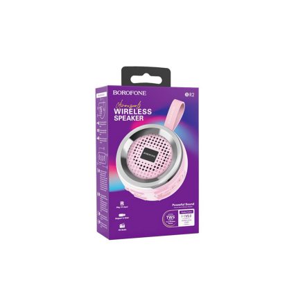 Bluetooth hangszóró Borofone BR2 Aurora pink
