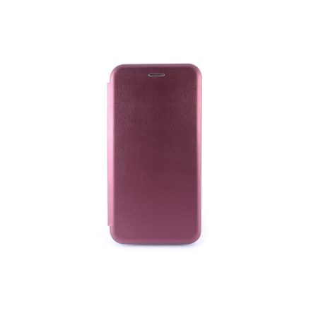 Smart Diva fliptok Huawei Mate 30 Lite ívelt mágneses oldalra nyíló tok bordó