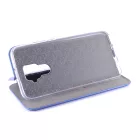 Smart Diva fliptok Huawei Mate 30 Lite ívelt mágneses oldalra nyíló tok kék