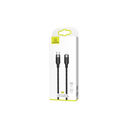 Töltő és adatkábel Type-C/Lightning csatlakozóval PD 30W 1.2 méter Usams SJ350 U31 fekete
