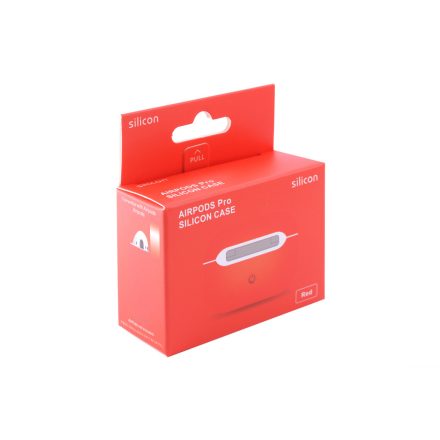 Airpods Pro matt szilikon tok piros