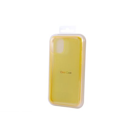 Fényes TPU Szélű Plexi Tok iPhone 11 Pro Max Sárga