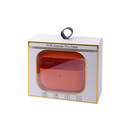 AirPods Pro szilikon tok karabinerrel narancs 