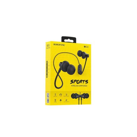Bluetooth fülhallgató, headset Borofone BE32 Easygoing Sport fekete