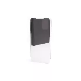   Clear view Samsung Galaxy S10 Lite G770F oldalra nyíló tok ezüst