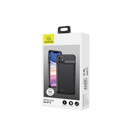 Akkumulátoros tok iPhone 11 Usams CD111 4500 mAh fekete