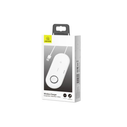 Usams CD-1119 Dual Wireless Gyorstöltő (Telefon/ Fülhallgató/ Watch) fehér