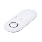 Usams CD-1119 Dual Wireless Gyorstöltő (Telefon/ Fülhallgató/ Watch) fehér