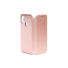 Samsung A11 Smart Diva ívelt mágneses fliptok rose gold