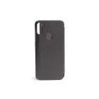 Clear view Samsung Galaxy A11 A115F oldalra nyíló tok fekete