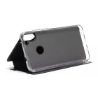 Clear view Samsung Galaxy A11 A115F oldalra nyíló tok fekete