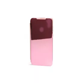   Clear view Samsung Galaxy A11 A115F oldalra nyíló tok rose gold