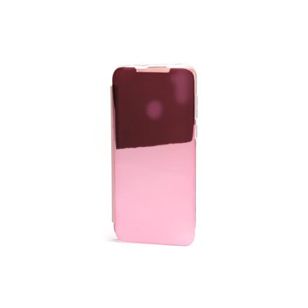 Clear view Samsung Galaxy A11 A115F oldalra nyíló tok rose gold