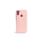 Clear view Samsung Galaxy A11 A115F oldalra nyíló tok rose gold