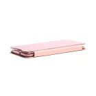 Clear view Samsung Galaxy A11 A115F oldalra nyíló tok rose gold