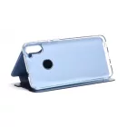 Clear view Samsung Galaxy A11 A115F oldalra nyíló tok kék