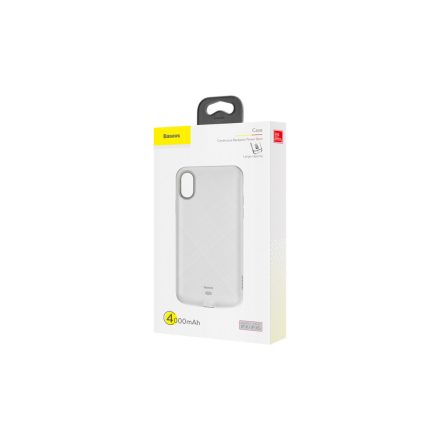 Akkumulátoros hátlap iPhone X/XS Baseus Liquid Back Clamp fehér