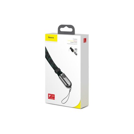 Töltő és adatkábel Lightning csatlakozóval 2.4A 85 cm Baseus Collar Lanyard mintás