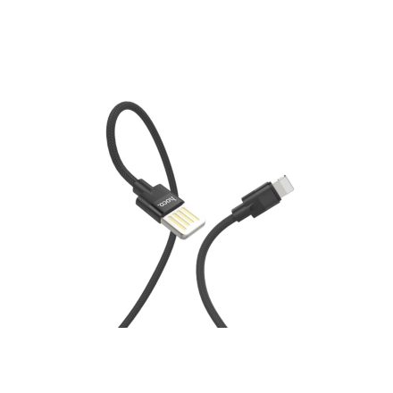 Töltő és adatkábel USB/Lightning csatlakozóval 2.4A 1.2 méter Hoco U55 fekete