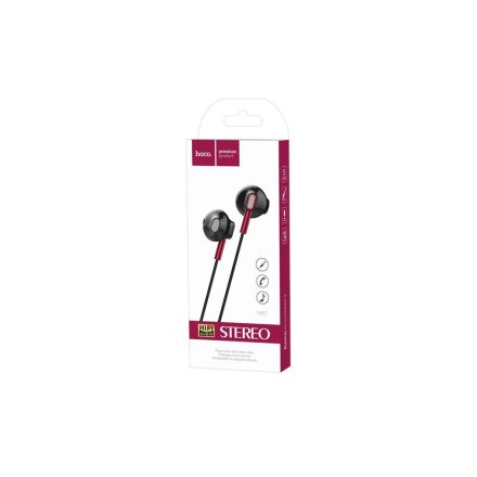 Vezetékes fülhallgató, headset 3.5 mm-es Jack csatlakozóval Hoco M57 Sky fekete