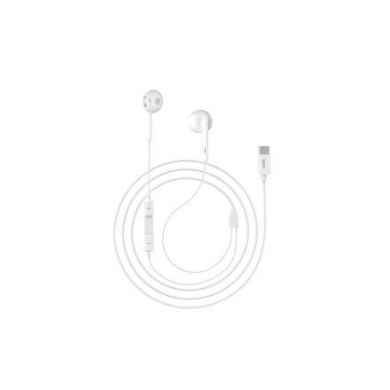 Vezetékes fülhallgató, headset Type-C csatlakozóval Hoco L10 Acoustic fehér